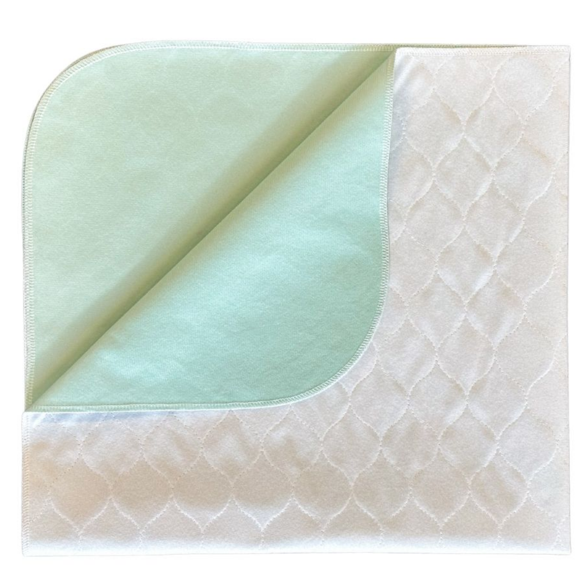 Washable bed pad in super green with flaps - 800 ml absorbency