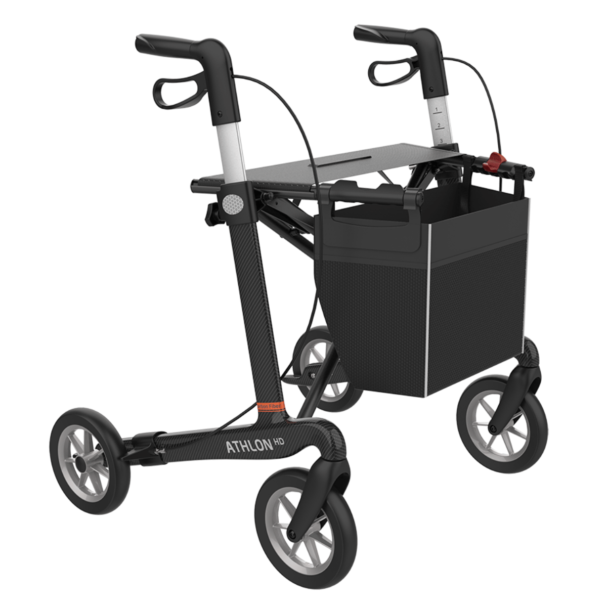 Athlon heavy duty bariatric carbon fibre rollator by Rehasense