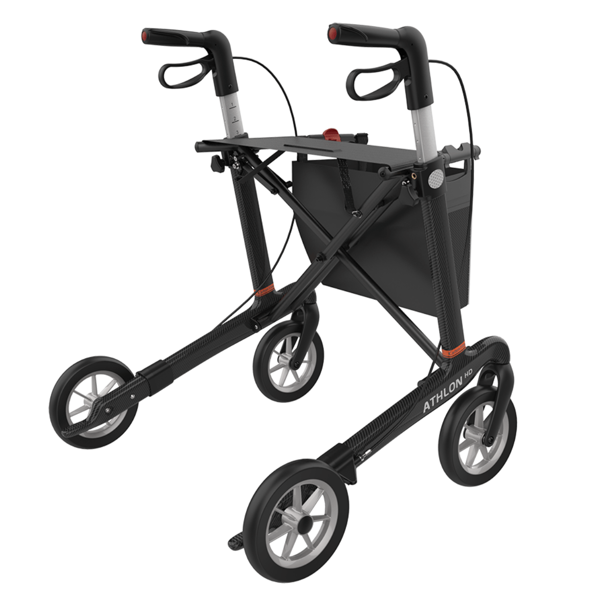 Athlon heavy duty bariatric carbon fibre rollator by Rehasense