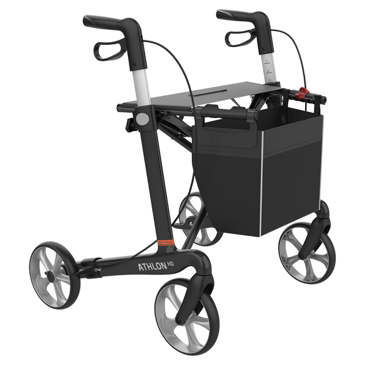 Athlon heavy duty bariatric carbon fibre rollator by Rehasense