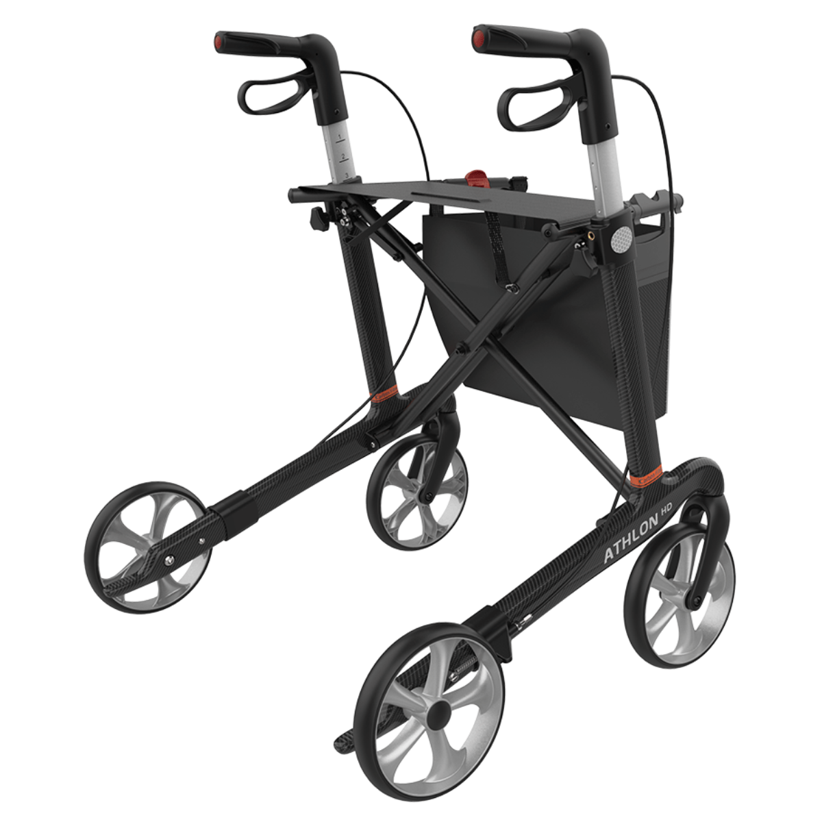 Athlon heavy duty bariatric carbon fibre rollator by Rehasense