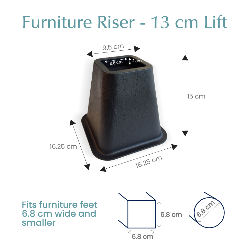 Set of four furniture risers - 13 cm