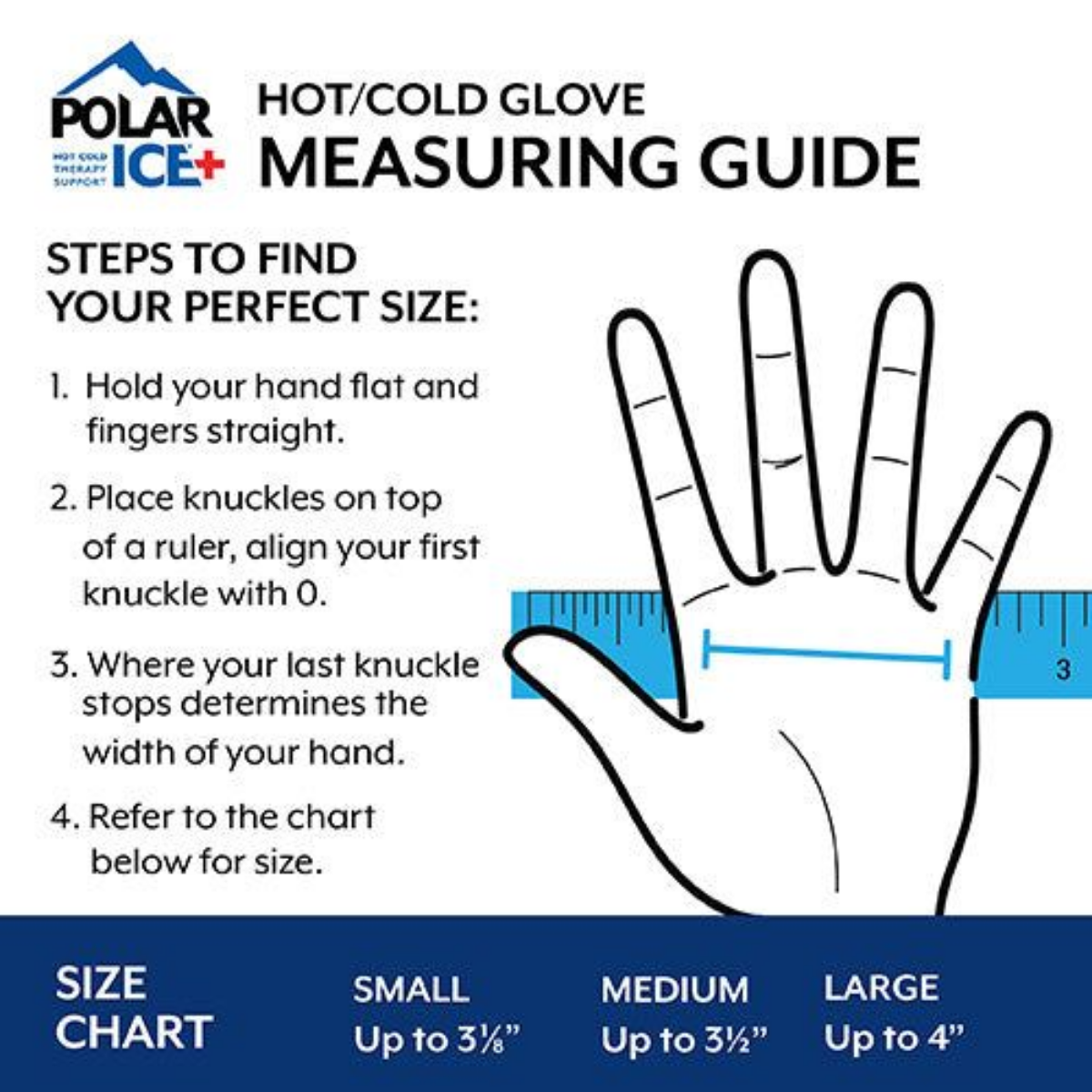 Hot/cold therapy support glove - Polar Ice®