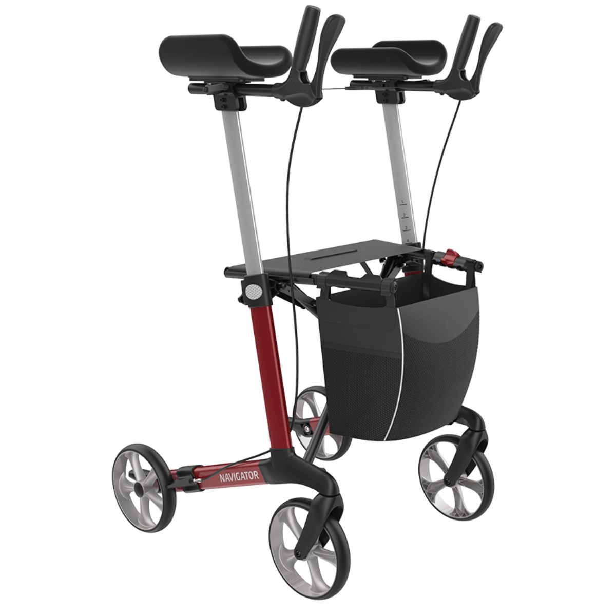 Navigator Server W swivel forearm support Indoor Arthritis Rollator by Rehasense