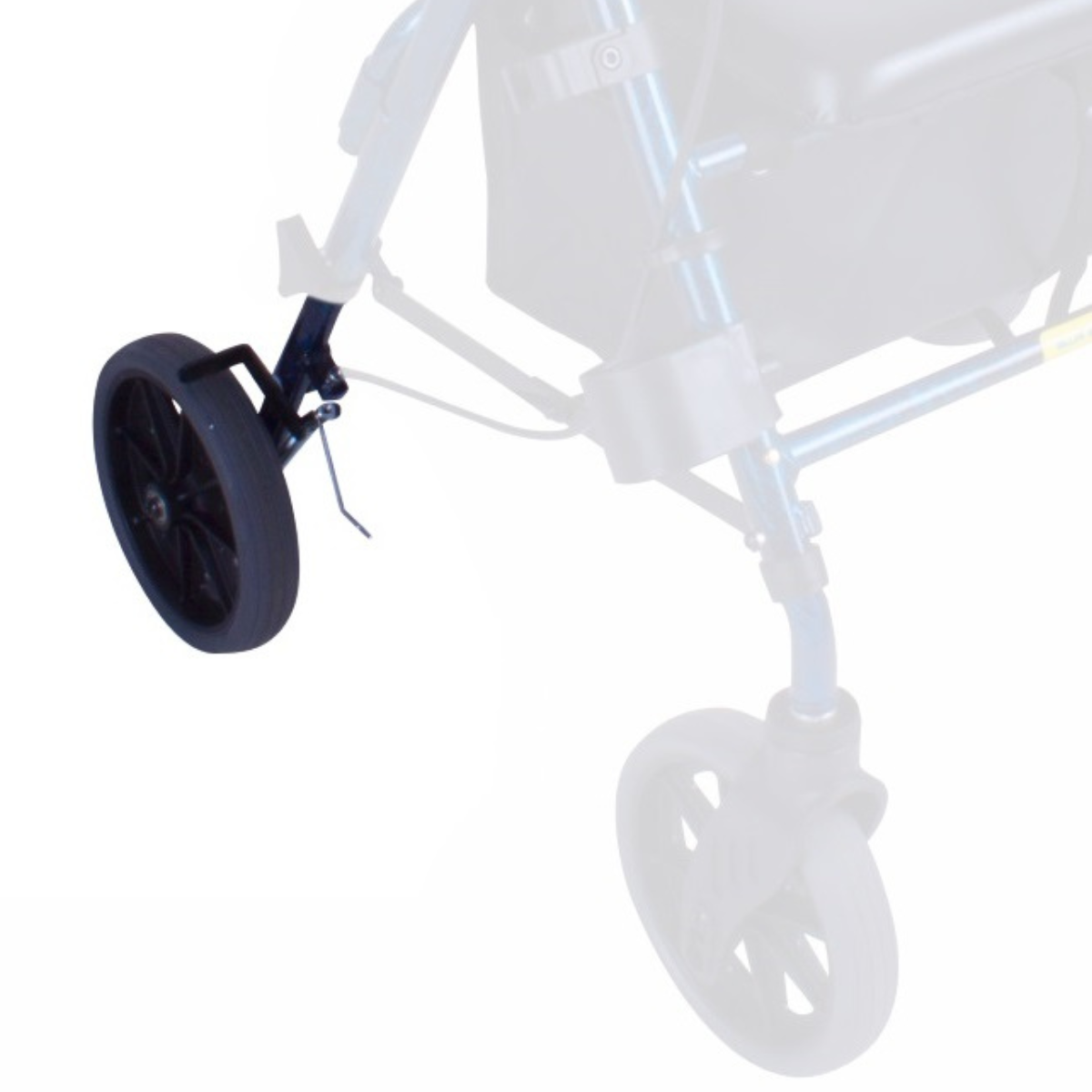 Rear leg and wheel assembly to suit Mobilis Plus walking frames