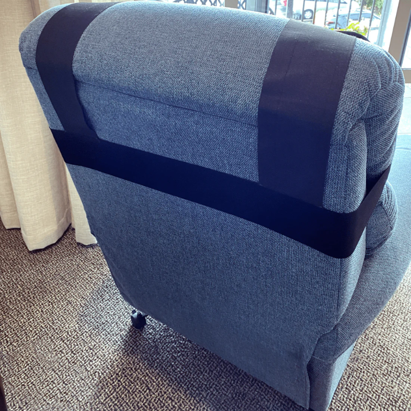 Black recliner protector