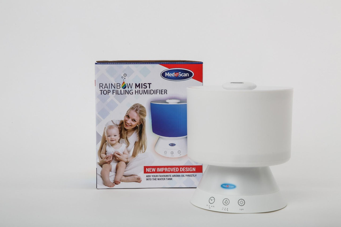Top filling rainbow mist humidifier