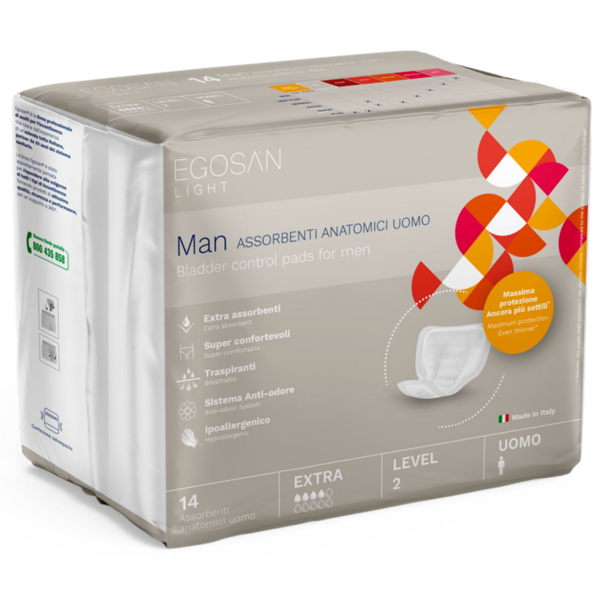 Santex Egosan Man Light 450 ml level 2 men's pads