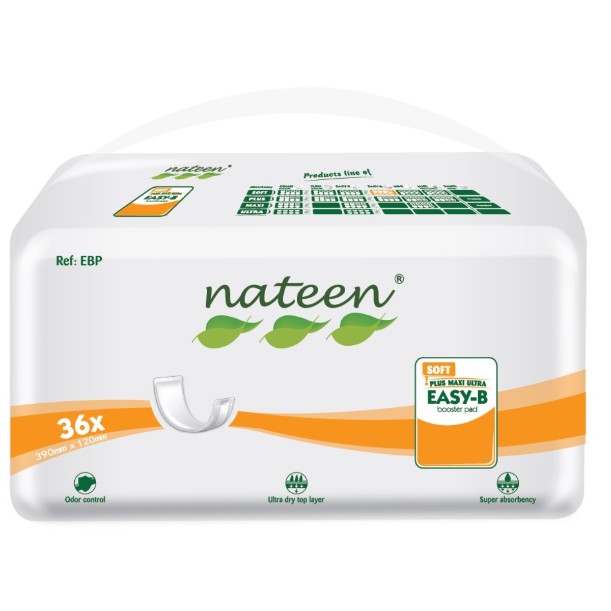 Nateen unisex booster pads 500 ml Small