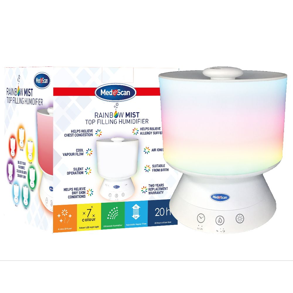 Top filling rainbow mist humidifier