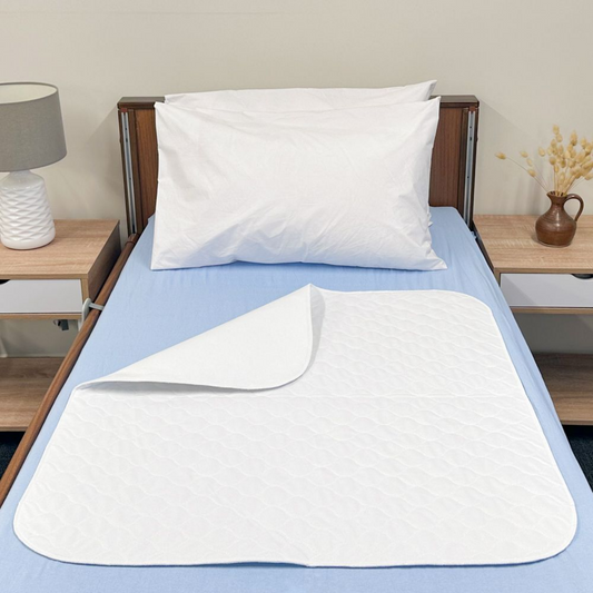 Washable bed pad in super white - 2500 ml absorbency