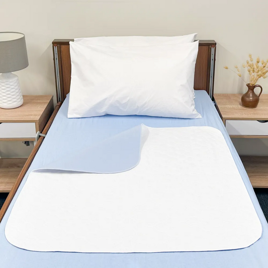 Washable bed pad in super blue - 1.5 litre absorbency