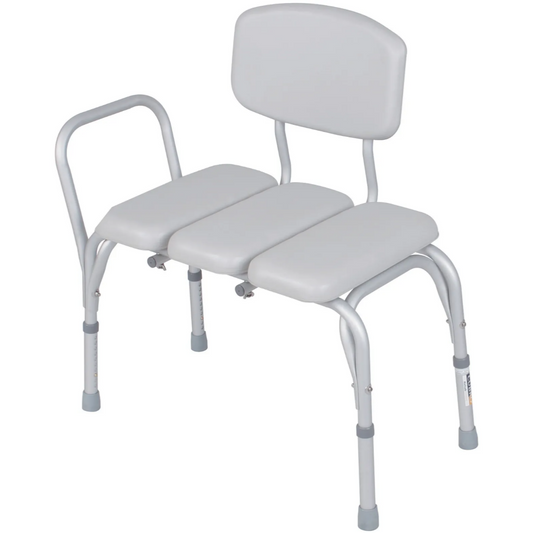Chevron padded transfer bench