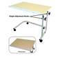 Overbed table with tilting top by Viking