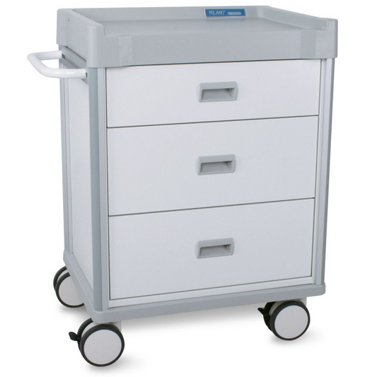 Milano® three drawer medication cart