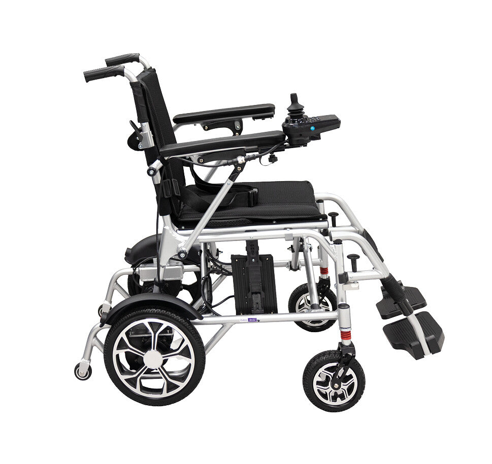 Orvio aluminium folding power wheelchair