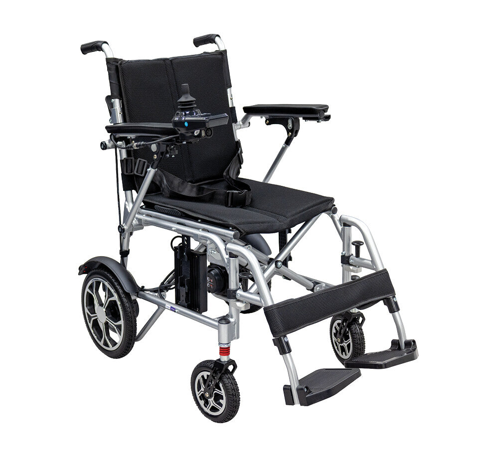 Orvio aluminium folding power wheelchair