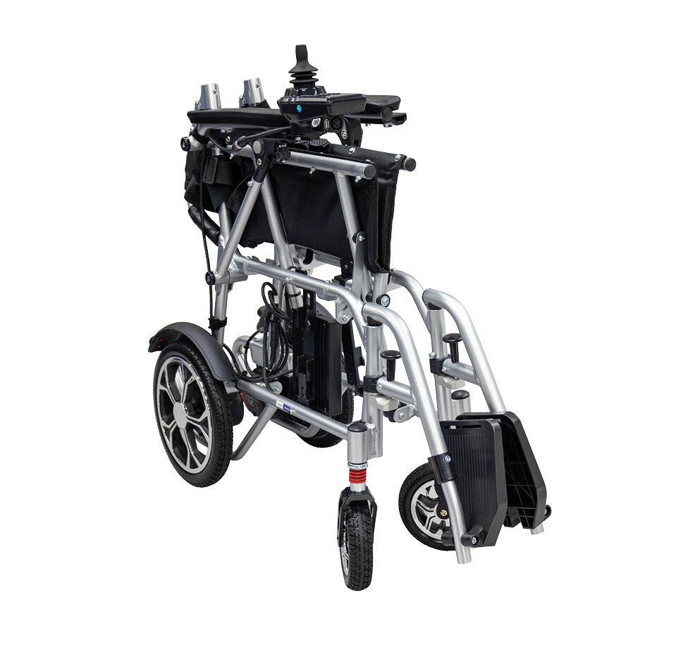 Orvio aluminium folding power wheelchair