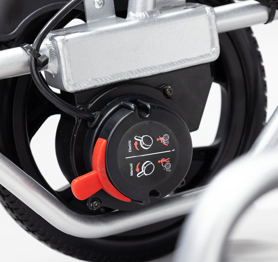 Orvio aluminium folding power wheelchair