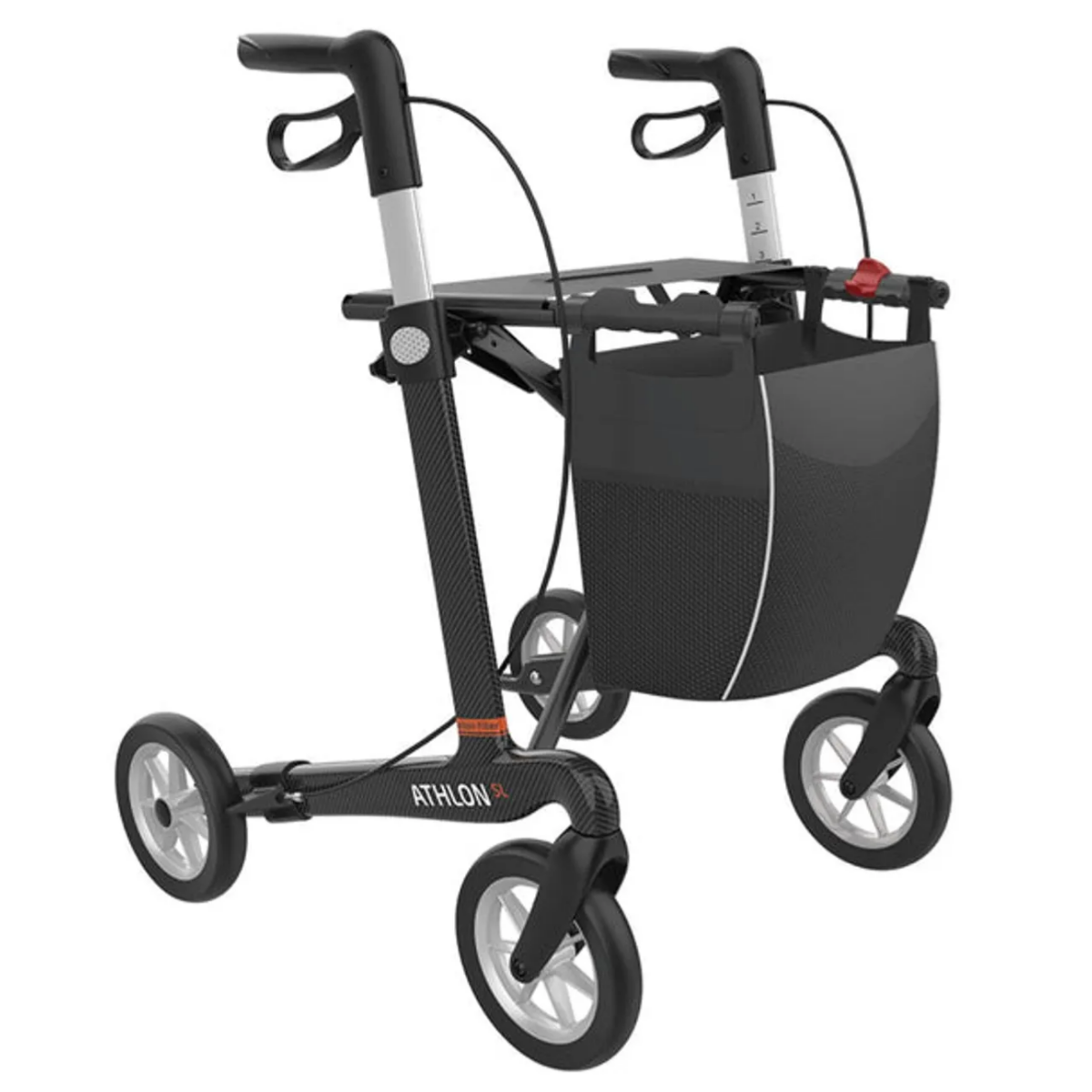 Athlon heavy duty bariatric carbon fibre rollator by Rehasense