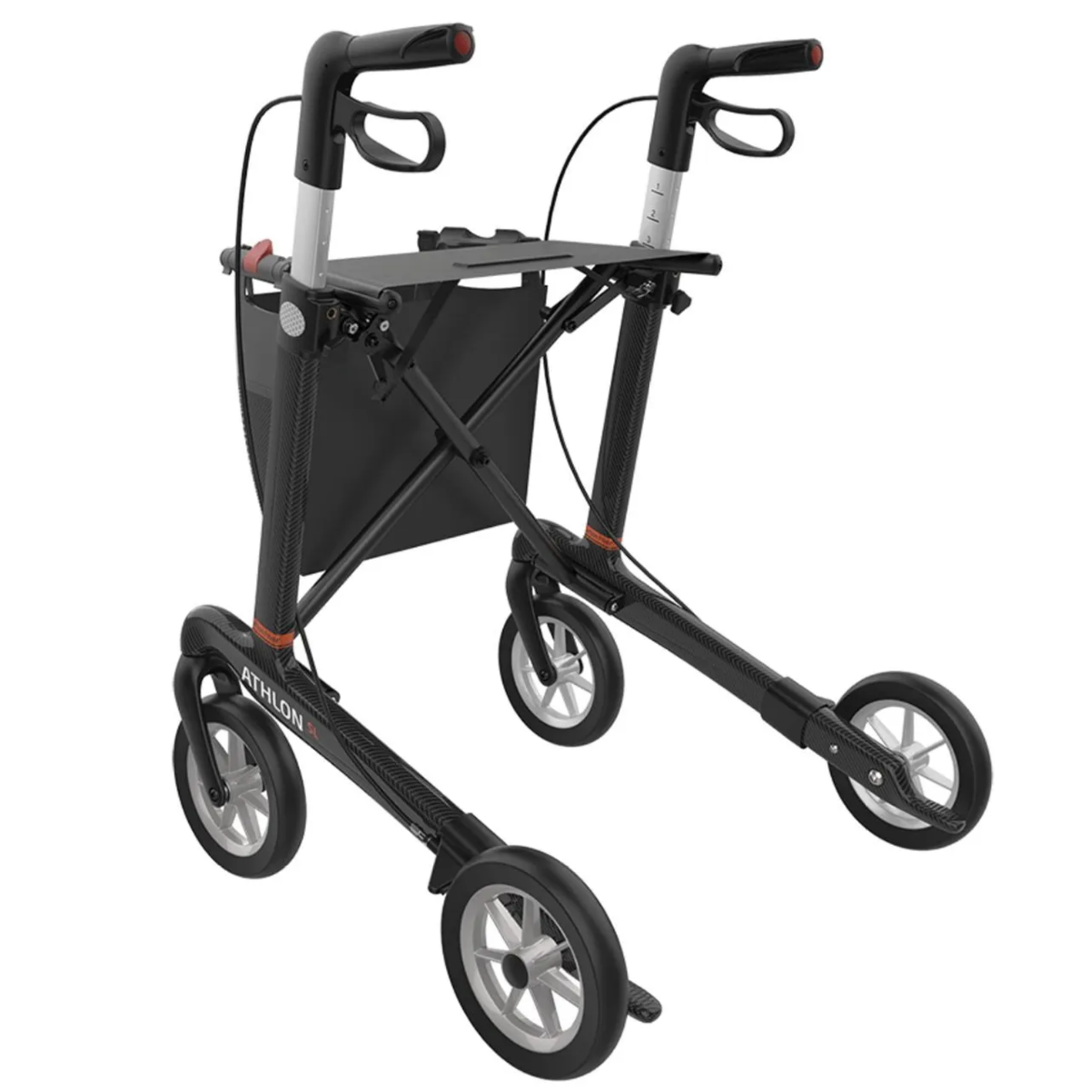 Athlon heavy duty bariatric carbon fibre rollator by Rehasense