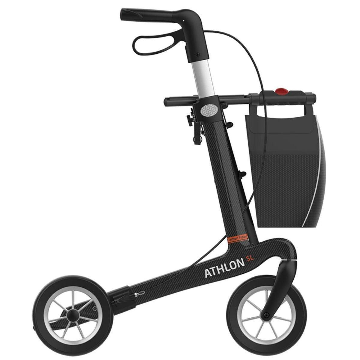 Athlon heavy duty bariatric carbon fibre rollator by Rehasense