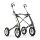 Carbobn Overland rollator in Defender Green colour with white background