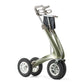 Golded Carbon Overland rollator in Defender Green colour with white background