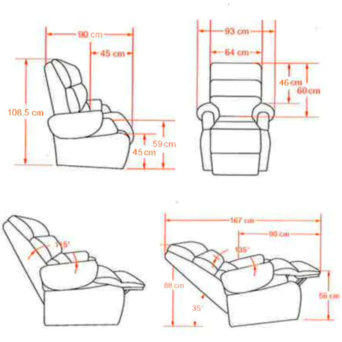 Cocoon power lift recliner chair - 1 motor