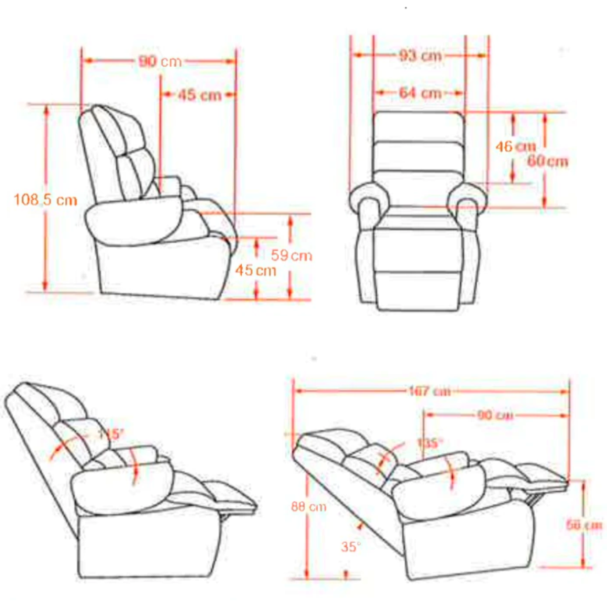 Cocoon power lift recliner chair - 2 motors