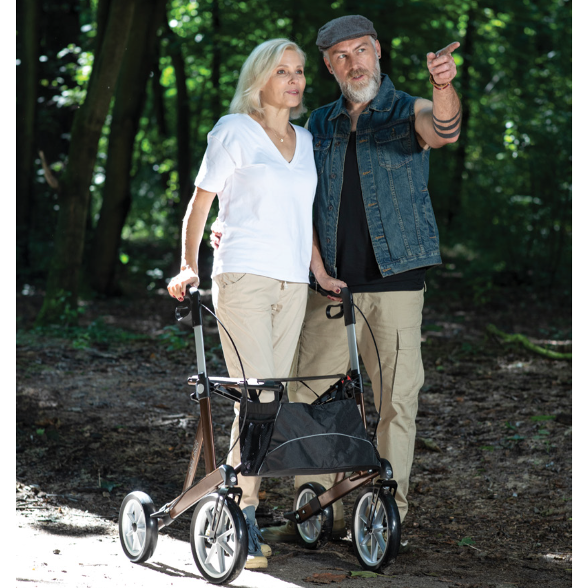 Explorer bariatric outdoor rollator by Rehasense