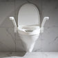 Etac My-loo raised toilet seat with arm rests in bathroom setting