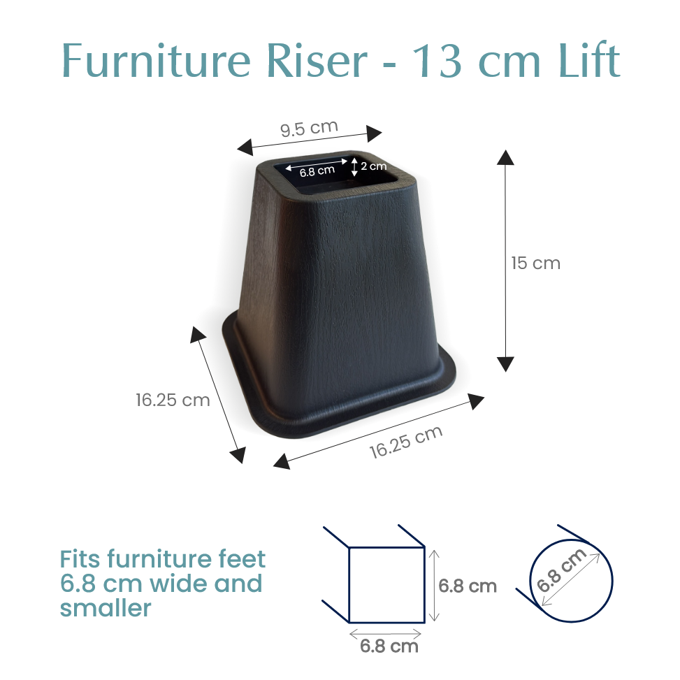 Set of four furniture risers  - 13 cm