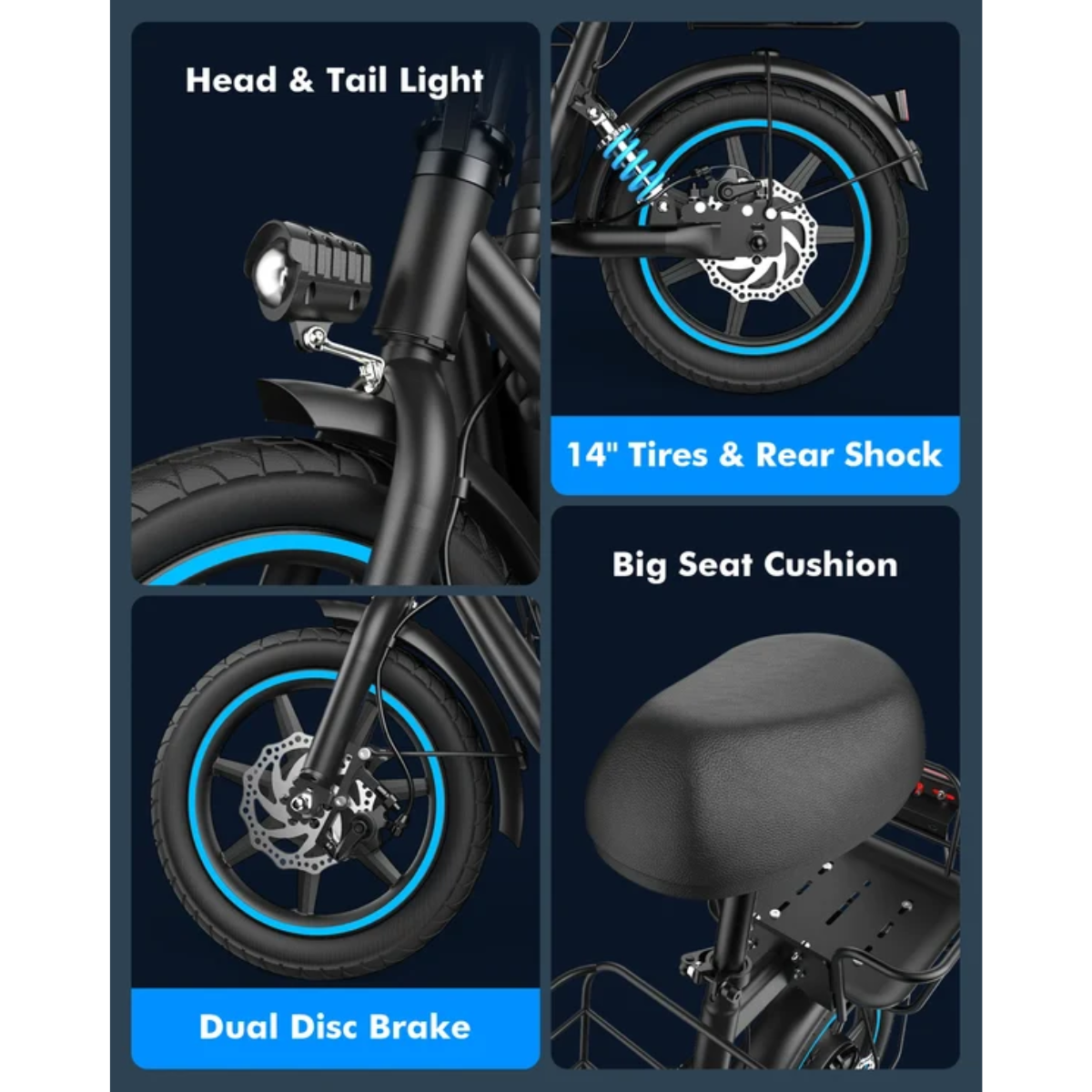 Gyroor C1 Plus Seated Electric Scooter with baskets