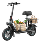 Gyroor C1S Lightweight Seated Electric Scooter with baskets