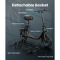 Gyroor C1S Lightweight Seated Electric Scooter with baskets