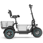 Gyroor C5 electric trike with two baskets