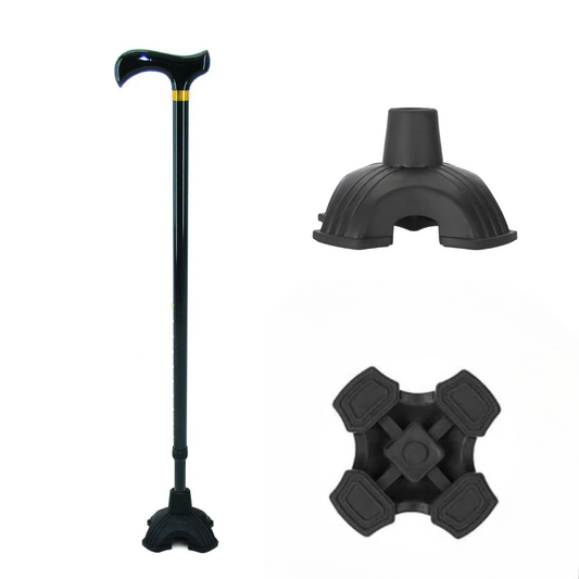 Mobilis T handle walking stick with stability foot