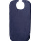 Navy coloured adult bib on white background