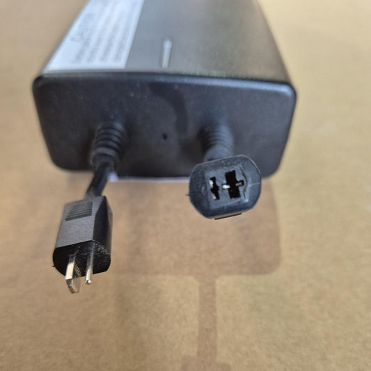 Photo of back up battery pack showing the two connections