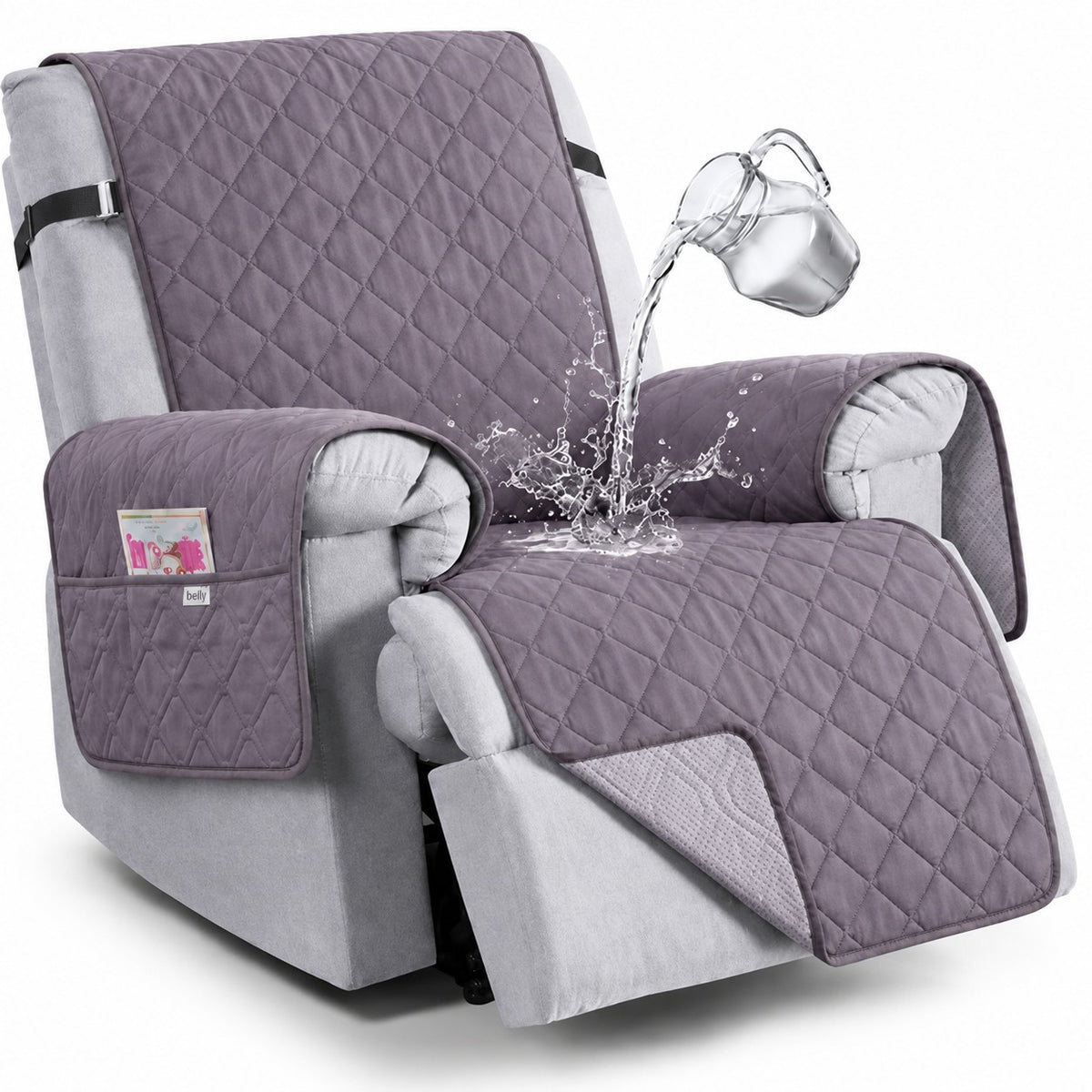 Waterproof protector with arms and pockets - for recliners and lift chairs
