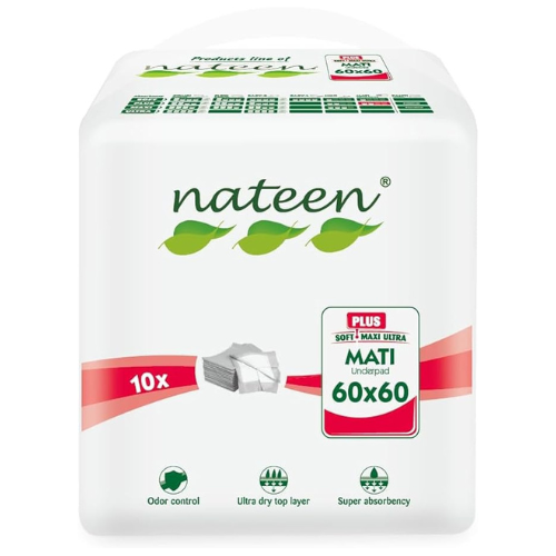 Nateen Mati Plus 500 ml unisex disposable bed protectors 60x60 cm