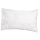White quilted pillow on a white background