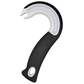 Black and white curved tool on a white background